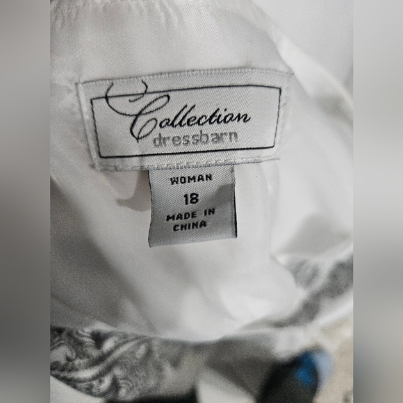 Sleeveless Black & White Patterned Dress, Midiblength, Size 18, NWT! - Picture 6 of 6